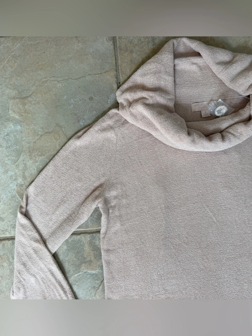 NWT Barefoot Dreams CozyChic Ultra Lite Coastal Cowl Neck Tunic Rosebud Medium